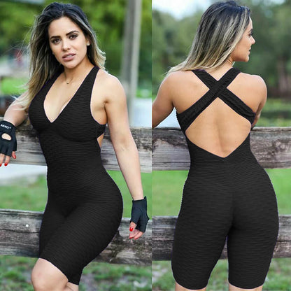 Women’s Sleeveless Jumpsuit – Backcross Short Bodysuit Romper