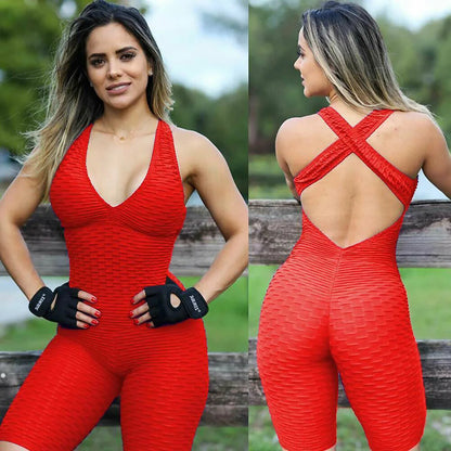 Women’s Sleeveless Jumpsuit – Backcross Short Bodysuit Romper