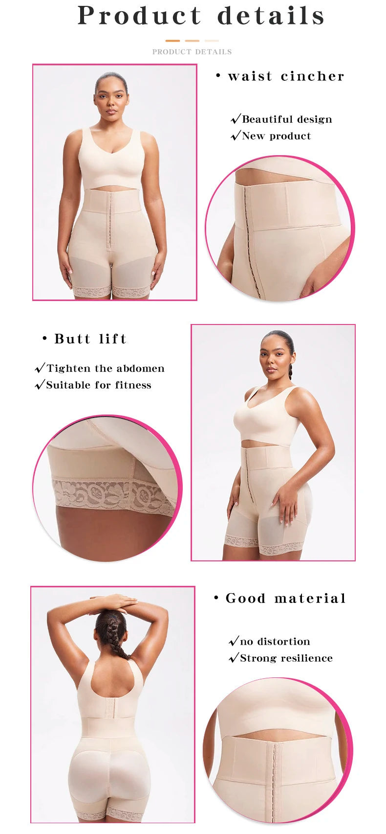 Women’s High Waist Body Shaper Panties – Butt Lifter BBL Tummy Control Underwear