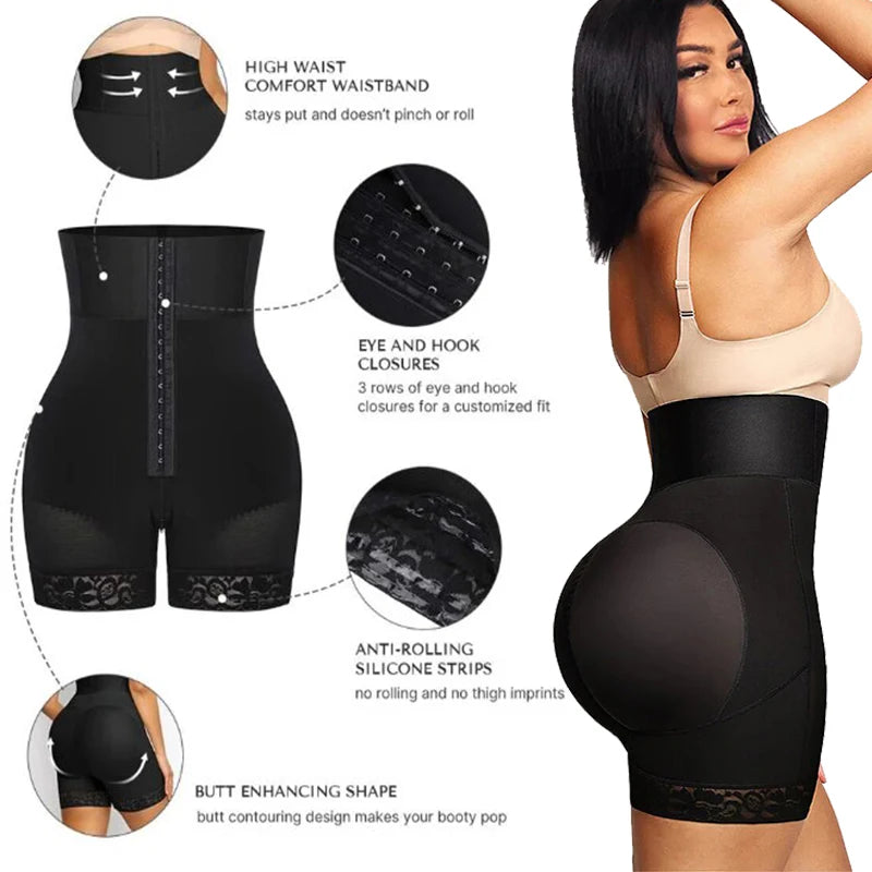 Women’s High Waist Body Shaper Panties – Butt Lifter BBL Tummy Control Underwear