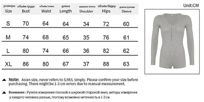 Women’s Long Sleeve Jumpsuit – Slim Fit Romper One-Piece Outfit
