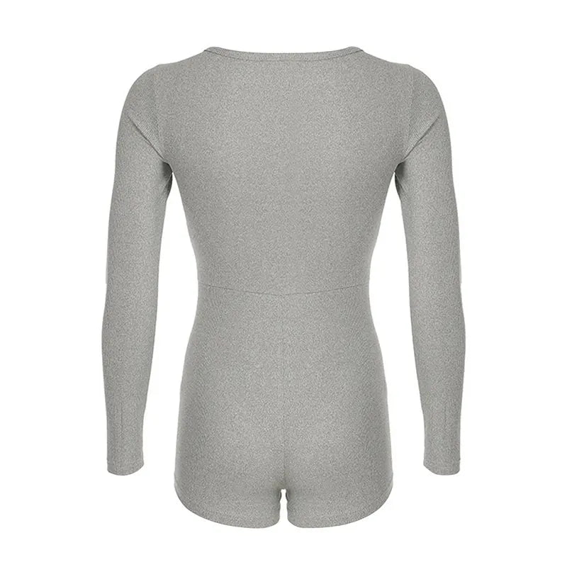 Women’s Long Sleeve Jumpsuit – Slim Fit Romper One-Piece Outfit