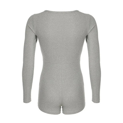 Women’s Long Sleeve Jumpsuit – Slim Fit Romper One-Piece Outfit