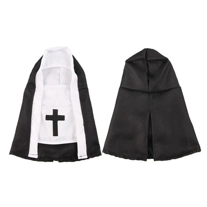 Funny Cat & Dog Nun Costume – Small & Medium Pet Cosplay Outfit
