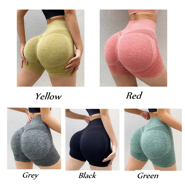 Women Yoga Shorts High Waist Workout Shorts Lift Butt