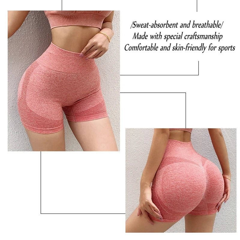 Women Yoga Shorts High Waist Workout Shorts Lift Butt