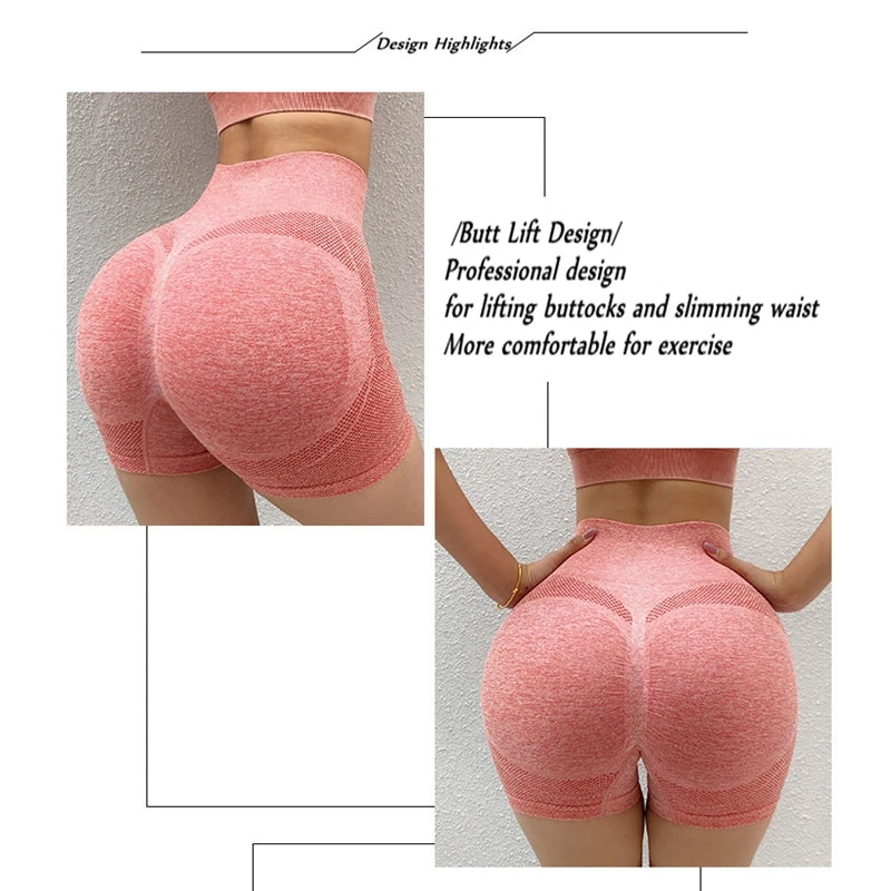 Women Yoga Shorts High Waist Workout Shorts Lift Butt
