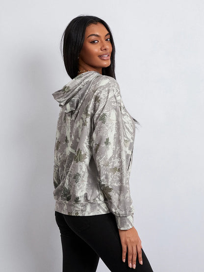 Women’s Oversized Camo Print Hoodie – Long Sleeve Baggy Streetwear Sweatshirt