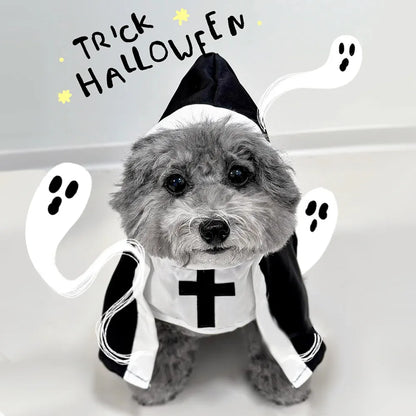 Funny Cat & Dog Nun Costume – Small & Medium Pet Cosplay Outfit