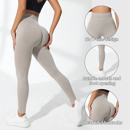 Women’s High Waist Seamless Yoga Leggings – Butt Lifting Stretch Workout Pants