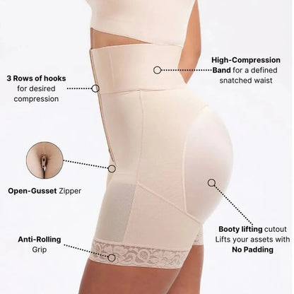 Women’s High Waist Body Shaper Panties – Butt Lifter BBL Tummy Control Underwear