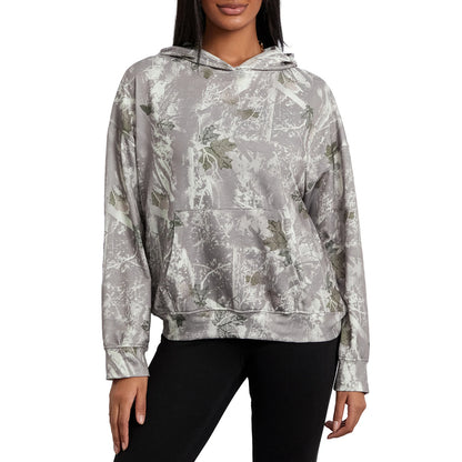 Women’s Oversized Camo Print Hoodie – Long Sleeve Baggy Streetwear Sweatshirt