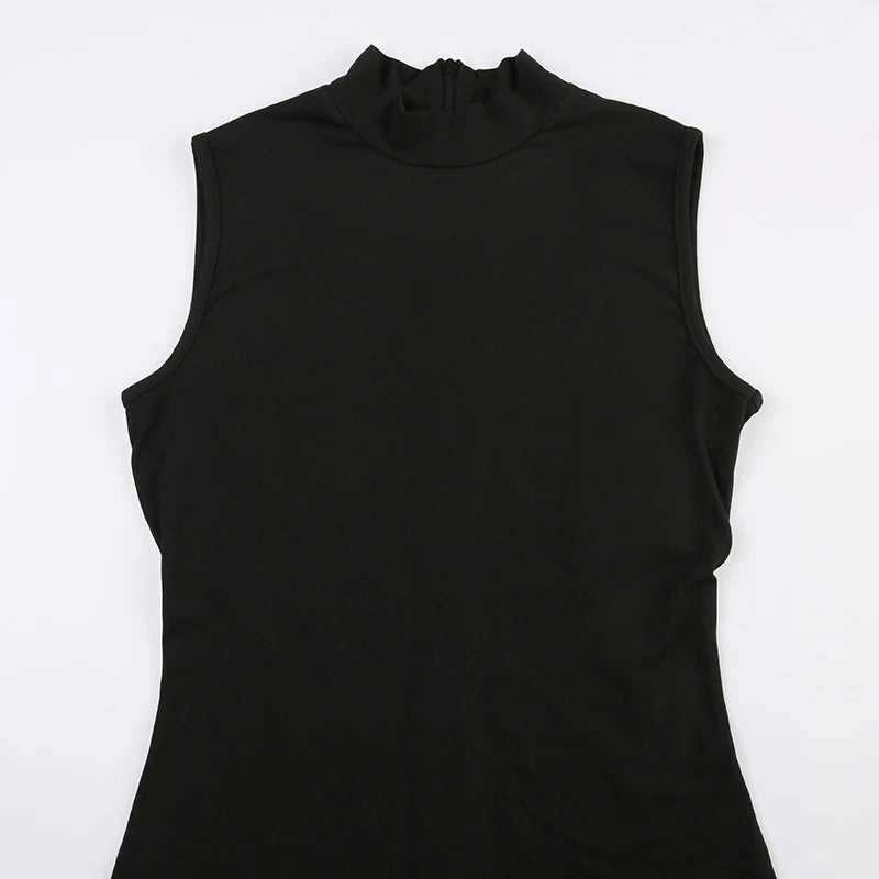 Women’s Sports Jumpsuit – Sleeveless High Street Romper with Invisible Zipper