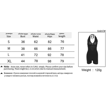 Women’s Sexy Backless Playsuit – Sleeveless Fitness Romper