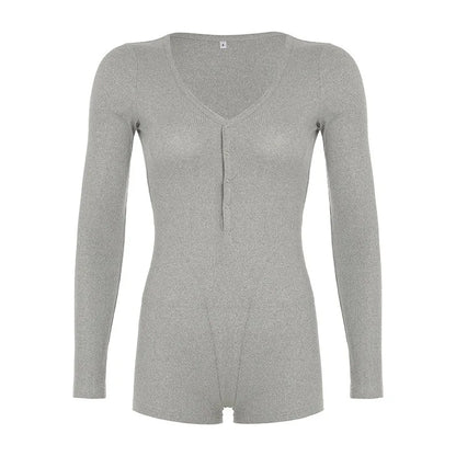 Women’s Long Sleeve Jumpsuit – Slim Fit Romper One-Piece Outfit