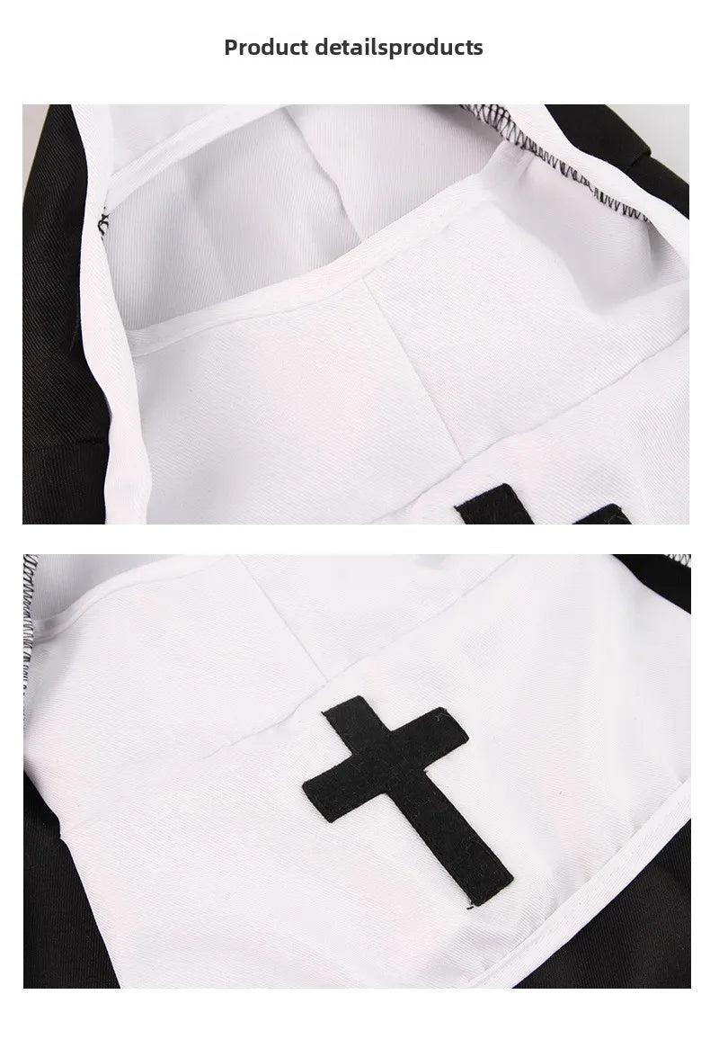 Funny Cat & Dog Nun Costume – Small & Medium Pet Cosplay Outfit